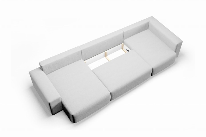 Nowoczesny Narożnik BAO-LB XL 398 cm – Rozkładany, z Pojemnikiem, Mega Wygodny! (id: 162)