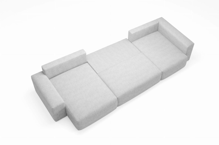 Nowoczesny Narożnik BAO-LB XL 398 cm – Rozkładany, z Pojemnikiem, Mega Wygodny! (id: 162)