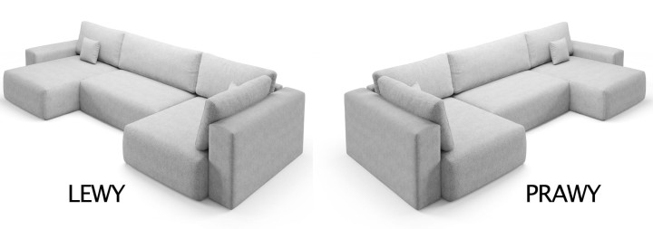 Nowoczesny Narożnik BAO-LB XL 398 cm – Rozkładany, z Pojemnikiem, Mega Wygodny! (id: 162)