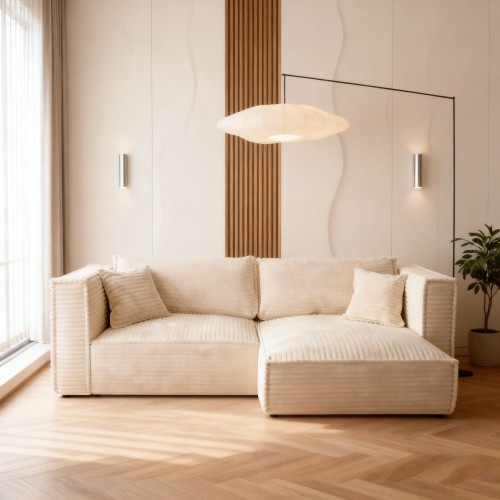 Narożnik MAROKO w tkaninie Tilia w nowoczesnym salonie