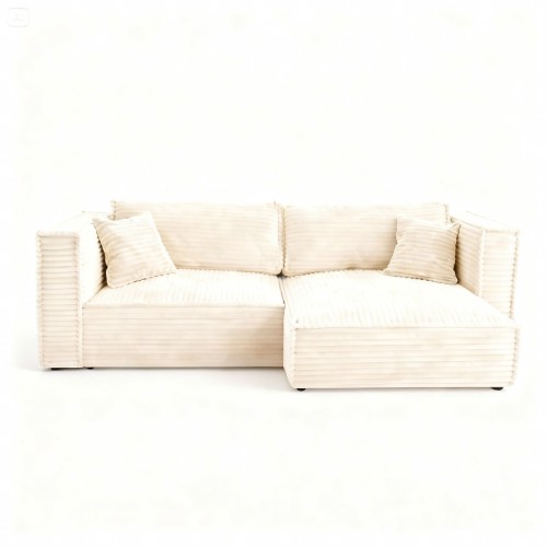 Narożnik MAROKO rozkładany Tilia beżowy – funkcja spania