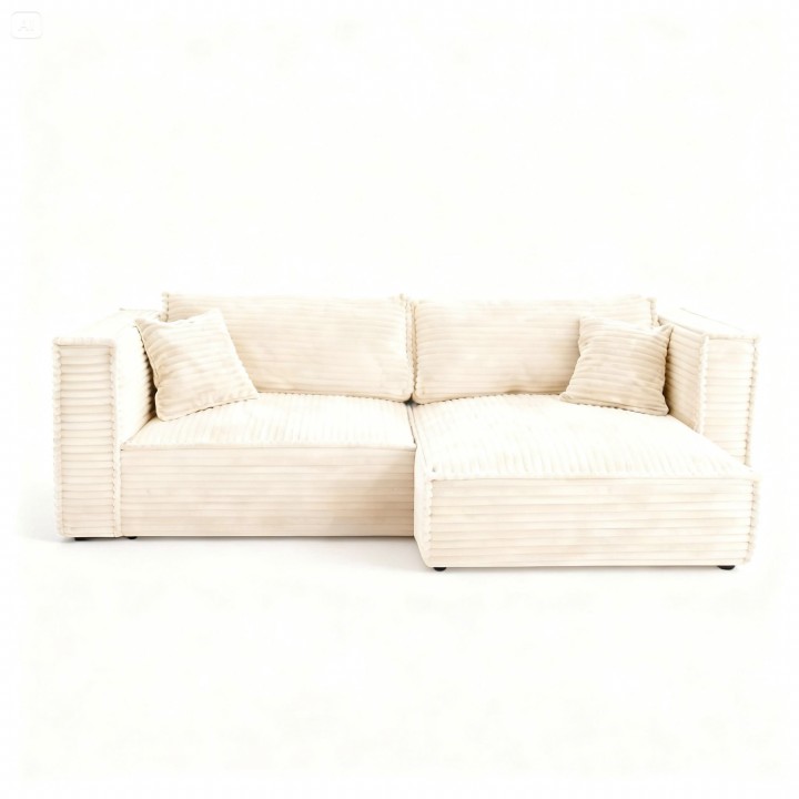 Narożnik MAROKO rozkładany Tilia beżowy – funkcja spania