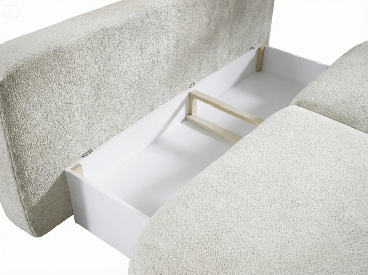 Pojemnik na pościel w sofie Paris – praktyczna kanapa rozkładana