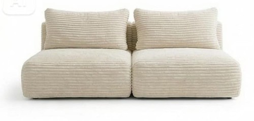 kanapa TILA 230 cm – widok od przodu, nowoczesna modułowa kanapa w tkaninie Tilia