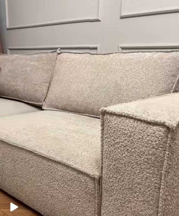 naroznik boucle abriamo detal tkaniny