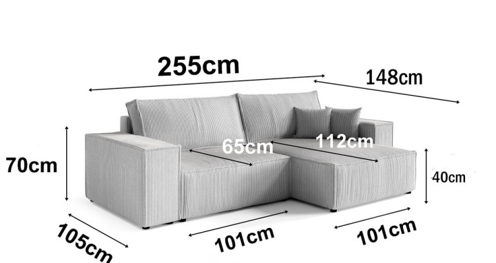 nowoczesny narożnik novu3 wymiary