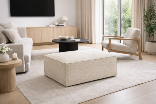 pufa amber boucle podnozek do salonu