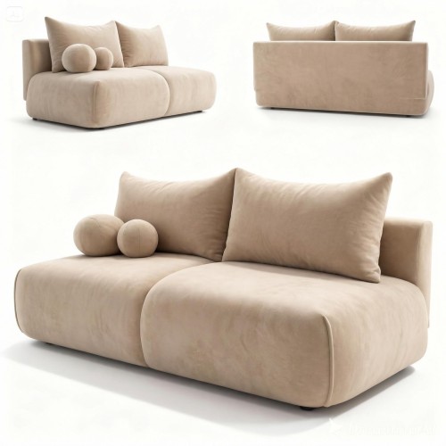 sofka sora w tkaninie welurowej