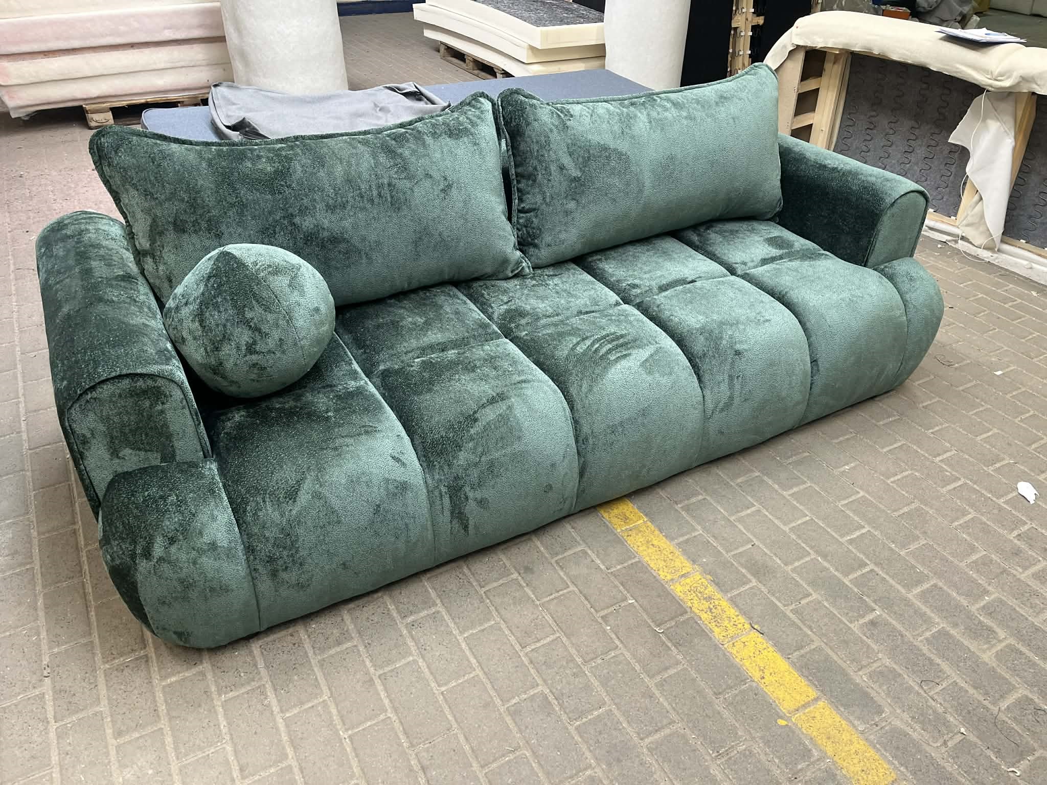 nowoczesna kanapa bado zielona