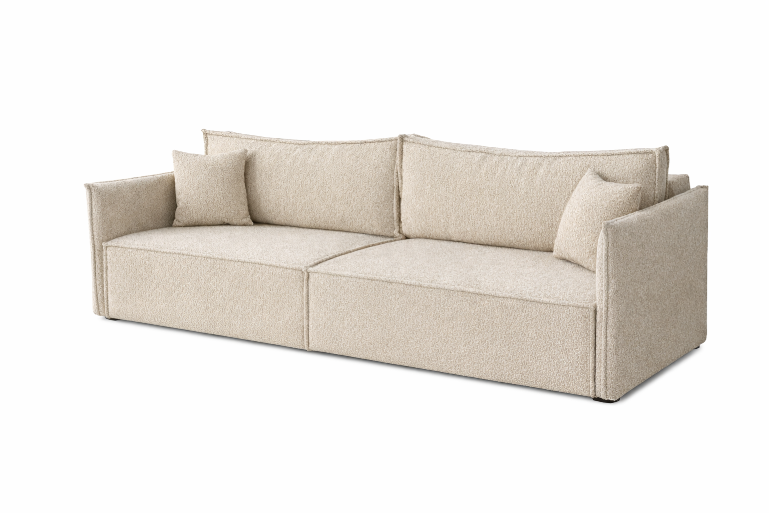 kanapa amber boucle – cienkie boki i minimalistyczny design