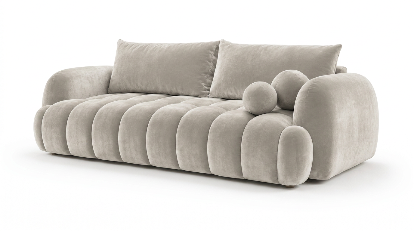 kanapa paris lux w tkaninie welur hydrofobowy magic velvet beżowa