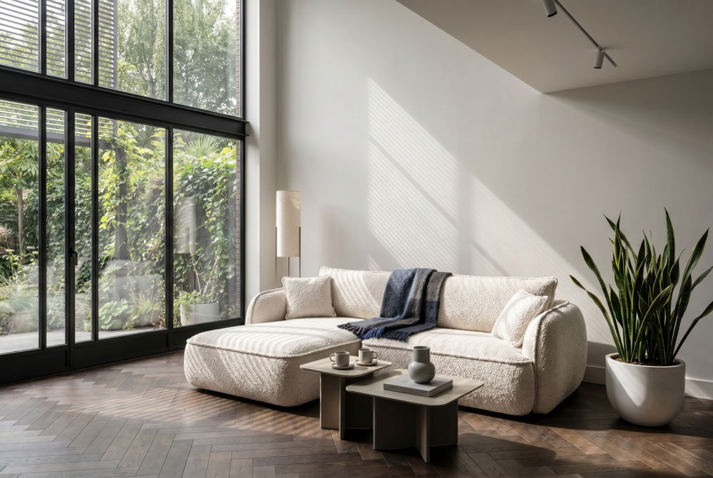 narożnik LUMI w salonie styl cloud sofa narożna nowoczesna