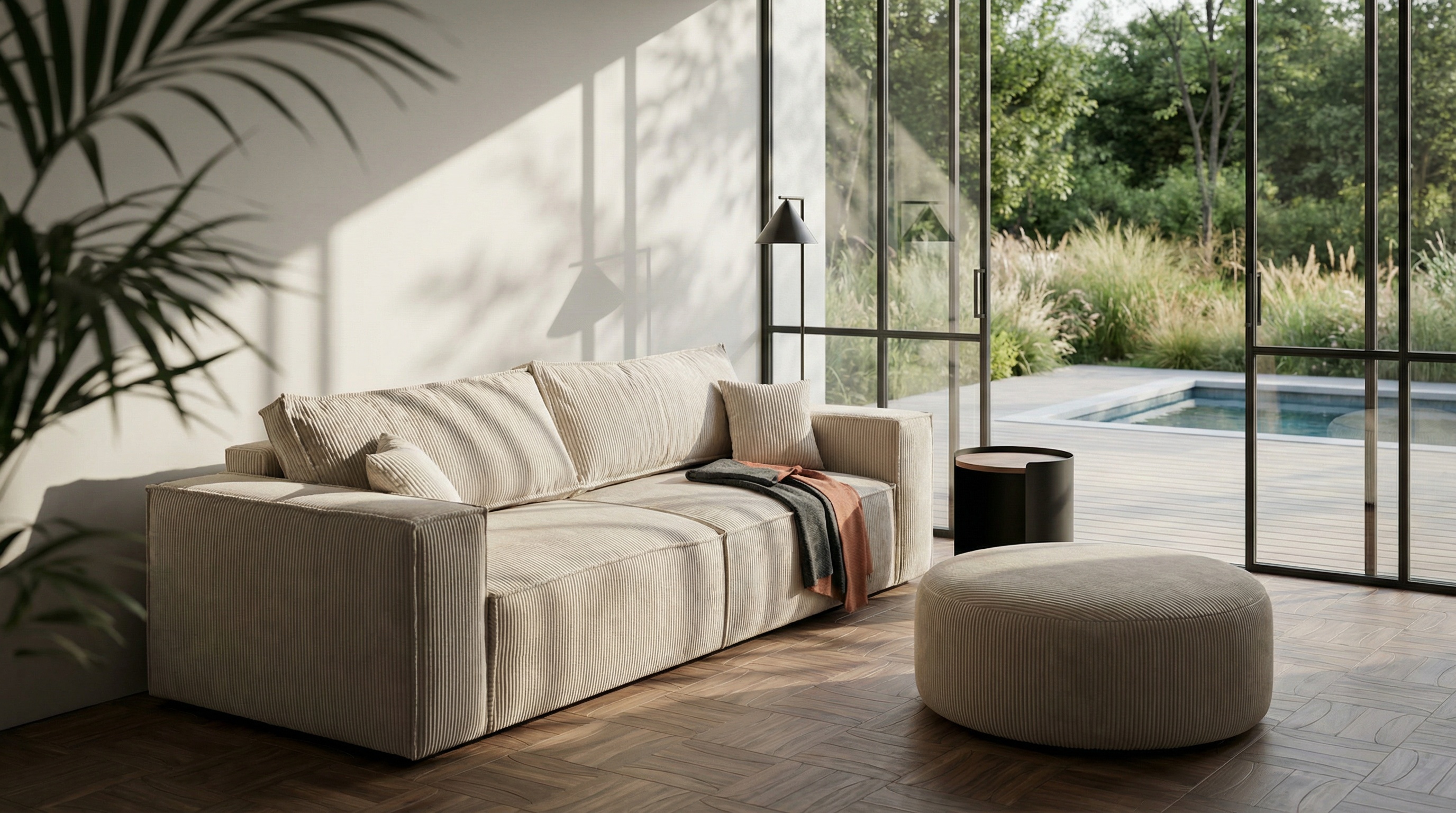 Kanapa NOVU10 w tkaninie sztruksowej