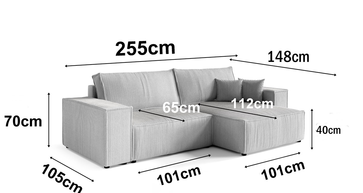 narożnik boucle novu3 boucle wymiary